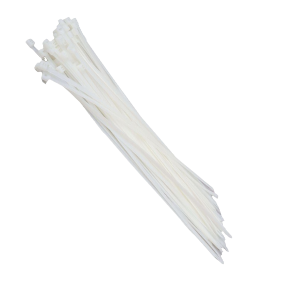 Tie-wraps white/natural 300mm (25 stuks)