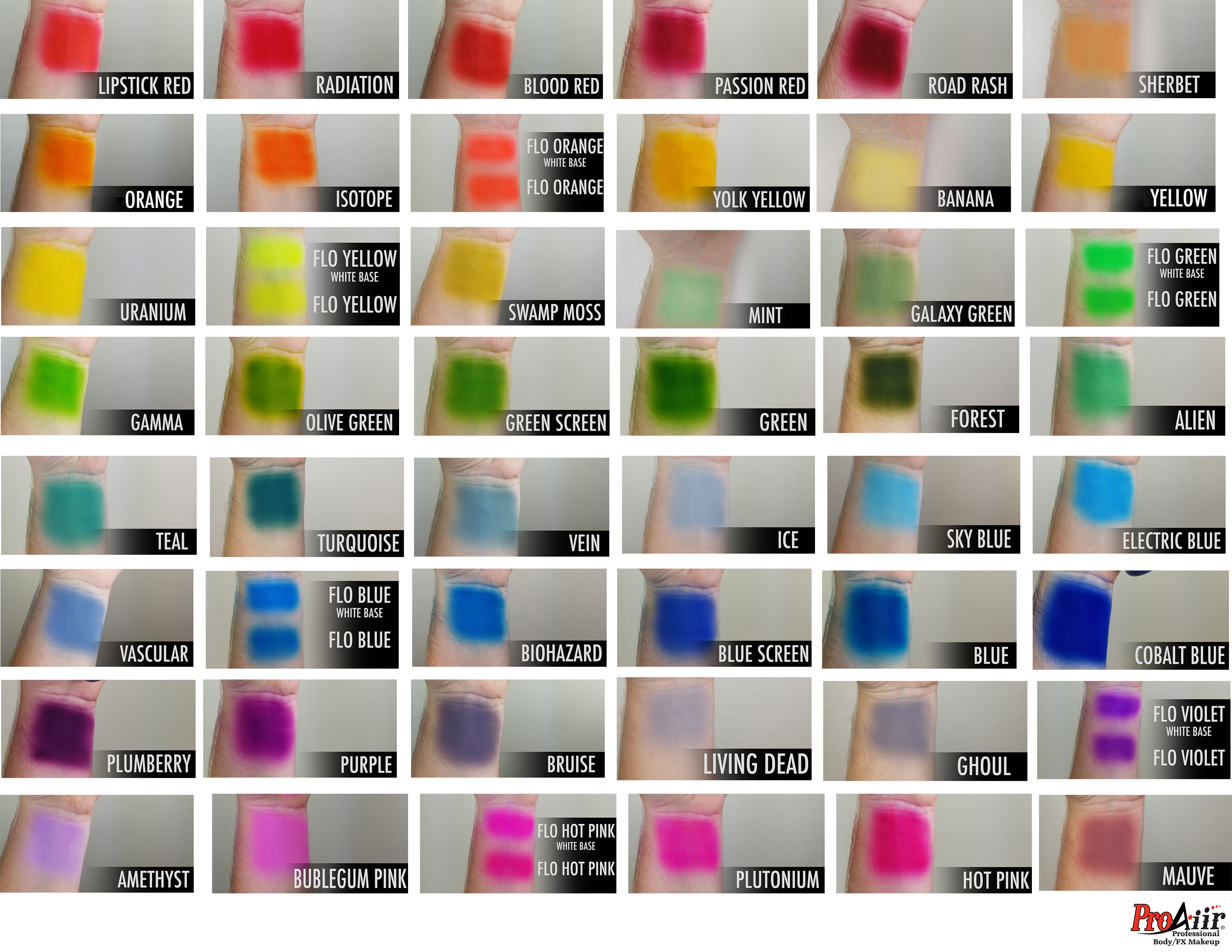 ProAiir Hybrid Flo Colors Pack, 6x30ml
