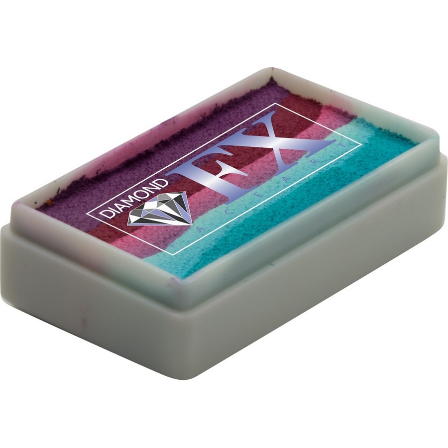 Splitcake schmink Eastern Sunrise van Diamond FX met heldere oosterse kleurcombinatie, verkrijgbaar bij SchminkenGrime.nl