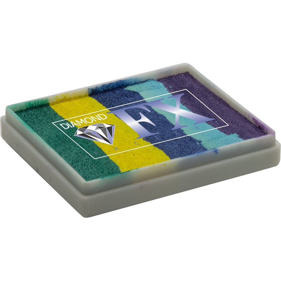 Diamond FX Splitcake Traffic Jam van 50 gram met contrasterende tinten voor dynamische ontwerpen, verkrijgbaar bij SchminkenGrime.nl
