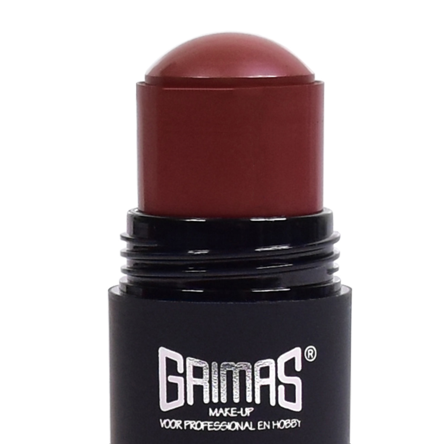 Grimas Covercream Pure Bordeaux Rood 504 in stickvorm, diep rode schmink voor SFX, theater en grime – verkrijgbaar bij SchminkenGrime.nl