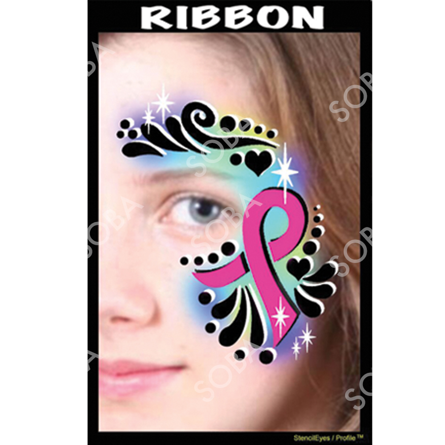 ProAiir Profile Stencil Ribbon met elegant lintpatroon, perfect voor feestelijke accenten in je schminkwerk, verkrijgbaar bij SchminkenGrime.nl