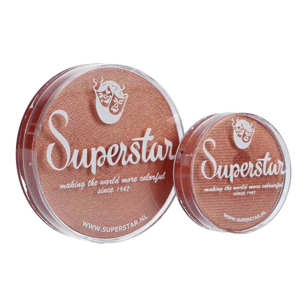 Superstar Schmink in de tint Rose Peach met glitter (shimmer), kleurcode 067, perfect voor sprankelende schminkontwerpen, verkrijgbaar bij SchminkenGrime.nl Superstar Schmink Rose Peach Glitter 067, shimmer schminkkleur, verkrijgbaar bij SchminkenGrime.nl