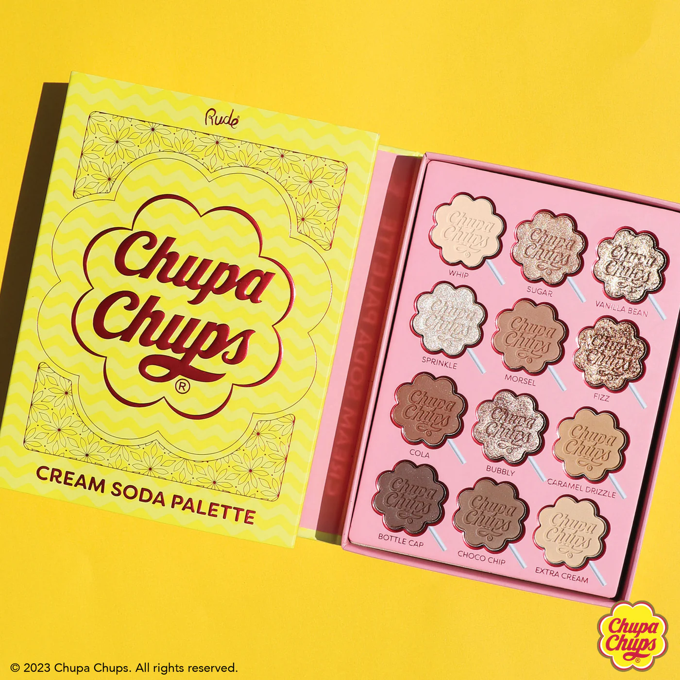 Rude Cosmetics Chupa Chups Cream Soda Oogschaduw Palet (12 Kleuren)