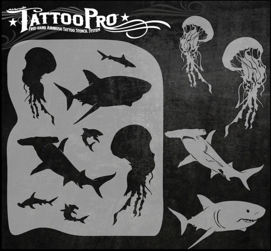Wiser's Airbrush TattooPro Stencil – Shark Attack