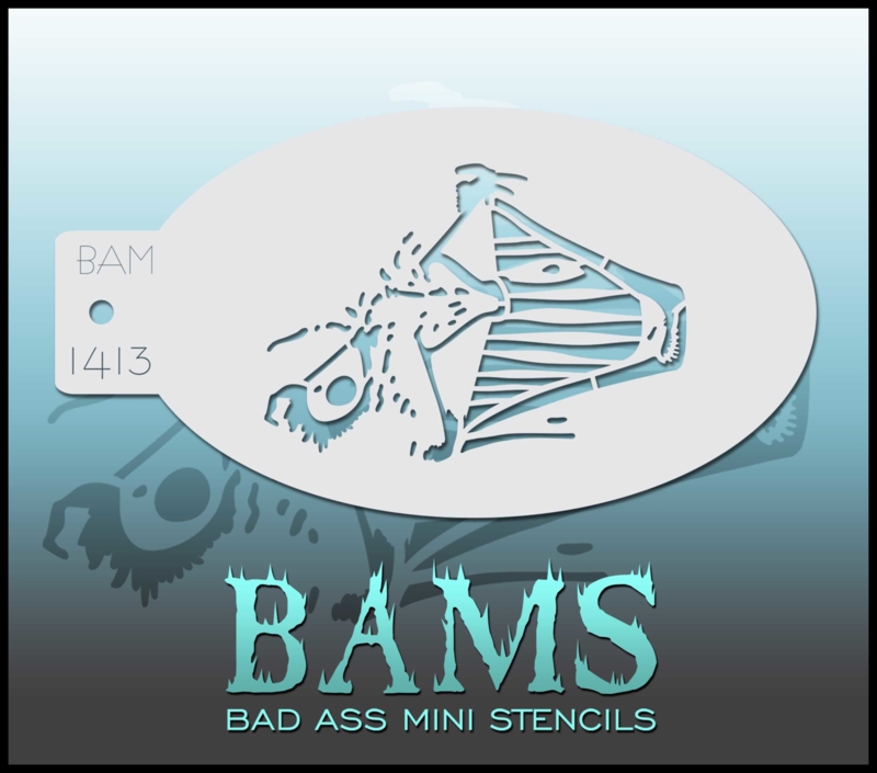 Bad Ass Mini Stencil 1413