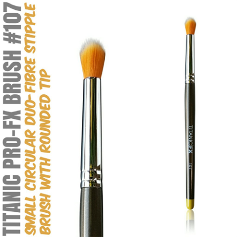 Titanic FX Small Round Duo Fiber Stipple Brush 107 | Special Effects penseel