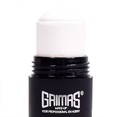 Grimas Covercream Wit 001 Stick – Close-up – SchminkenGrime.nl Grimas Covercream stick Wit 001 close-up, verkrijgbaar bij SchminkenGrime.nl