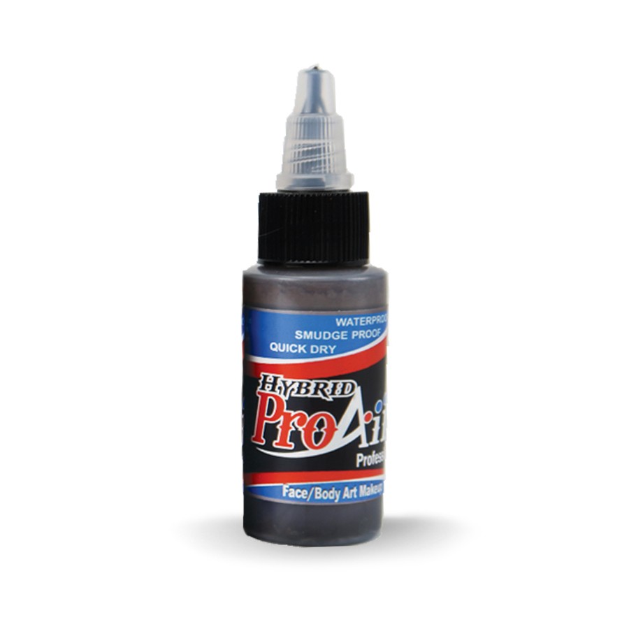 ProAiir Hybrid Skin Tone 50 30ml fles met rijkbruine airbrush schmink, op alcoholbasis en geschikt voor diepe huidtinten, verkrijgbaar bij SchminkenGrime.nl