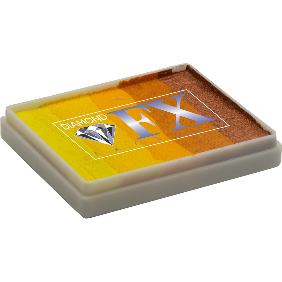 Diamond FX Splitcake Wild Cheeta van 50 gram met dierlijke kleuren voor stoere schminklooks, verkrijgbaar bij SchminkenGrime.nl
