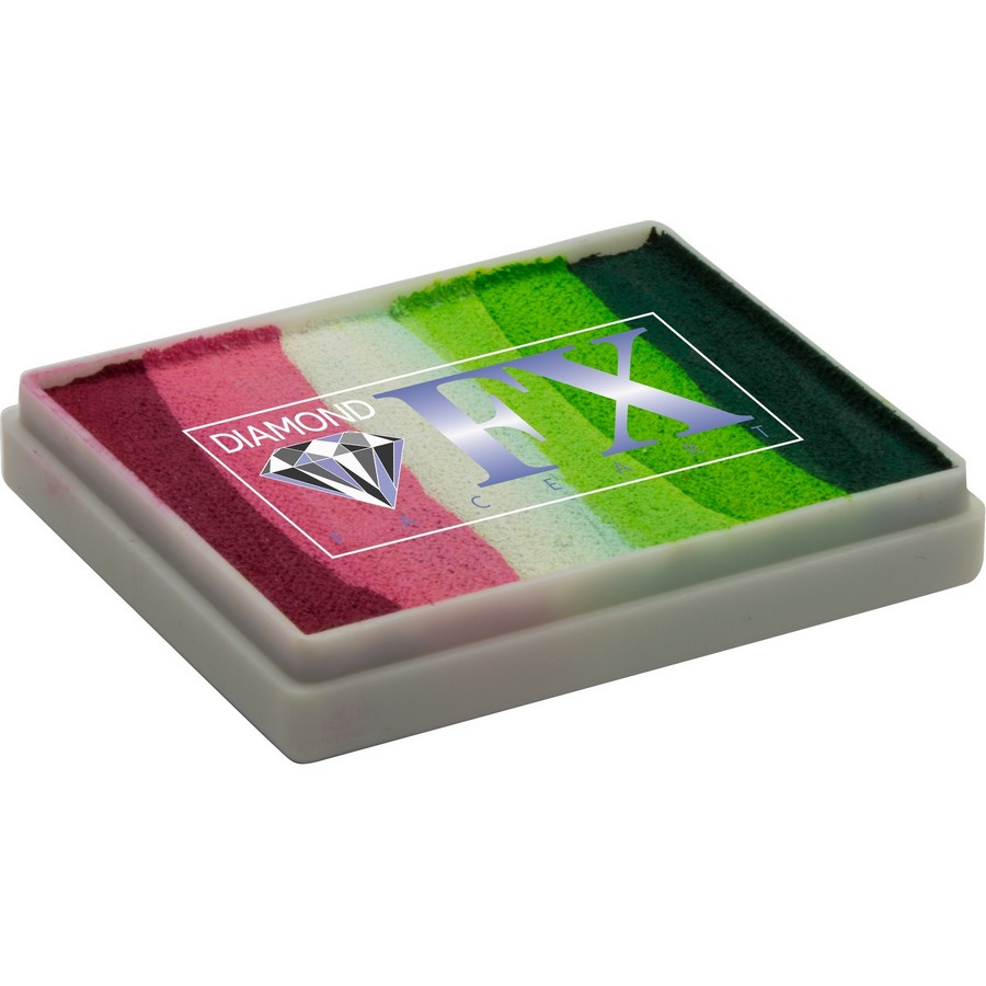 Diamond FX Splitcake Mega Melon van 50 gram met frisse zomerse kleurencombinatie, verkrijgbaar bij SchminkenGrime.nl