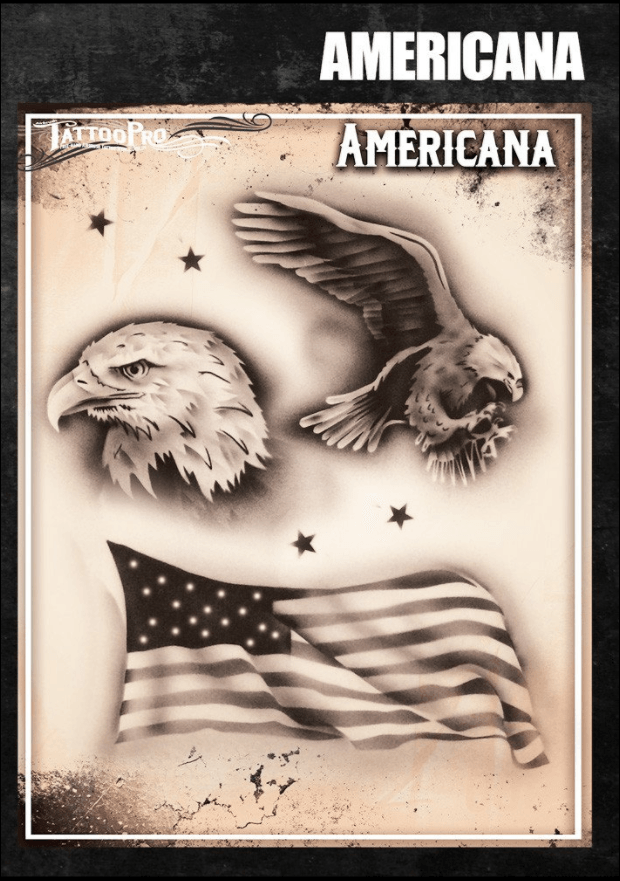 Wiser's Airbrush TattooPro Stencil – Americana