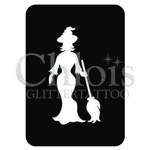 Chloïs Glittertattoo Sjabloon Witch (5 stuks)