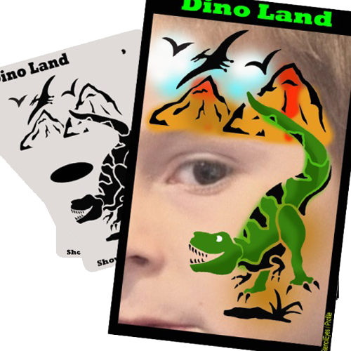 Proaiir Profile Stencil Dino Land | Schminksjabloon