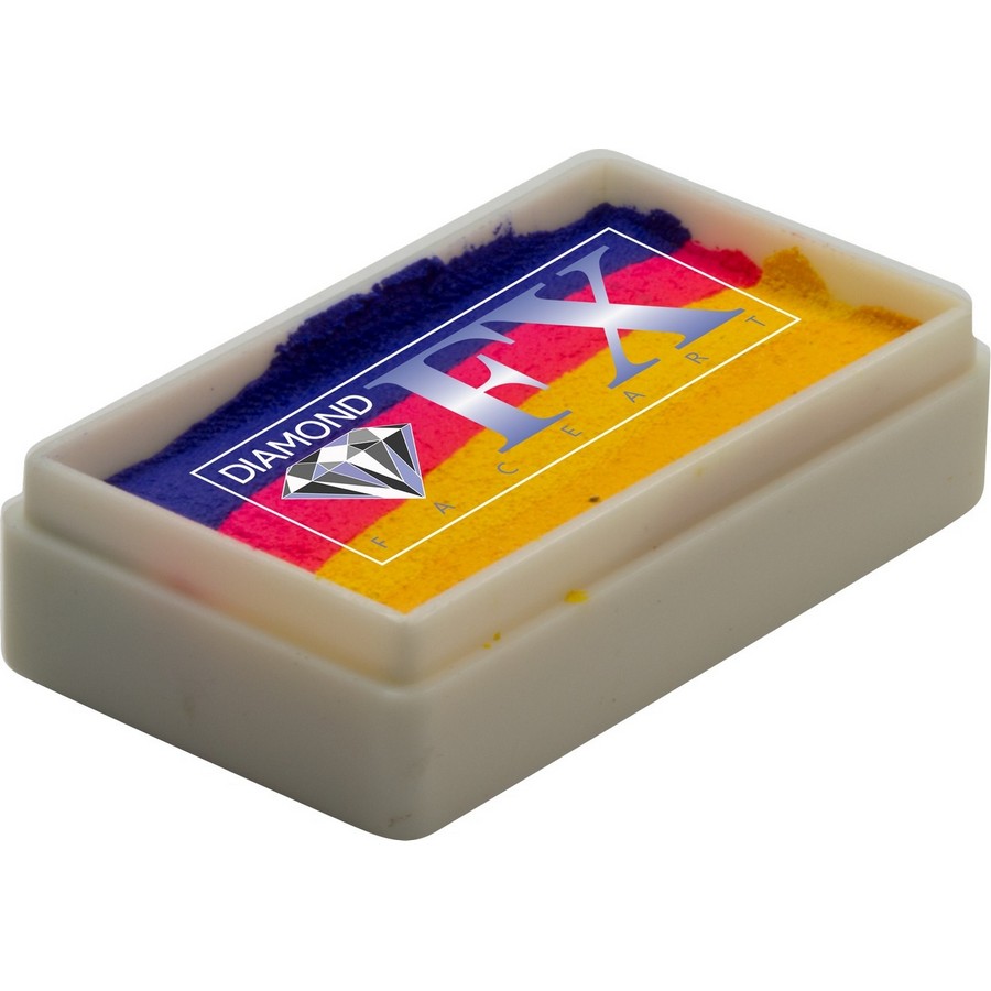 Splitcake schmink Hot Beach van Diamond FX met zonnige tinten voor zomerse strandachtige schmink, verkrijgbaar bij SchminkenGrime.nl