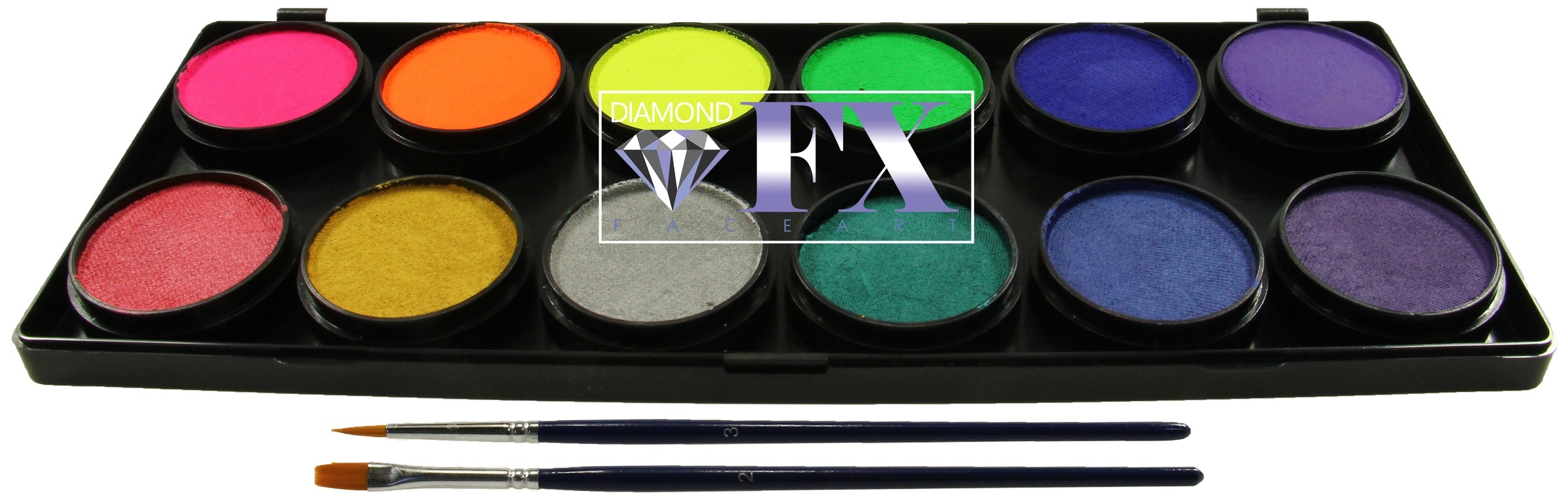 Diamond FX Palette 12 colors Neon/Metallic (12x10Gram)