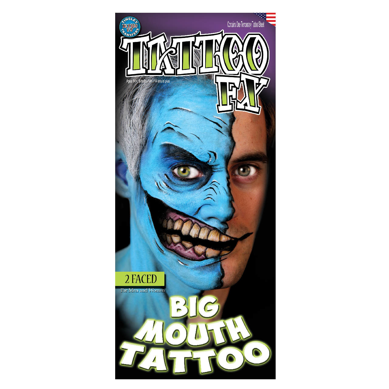 Tinsley Big Mouth Tattoo - 2 Faced