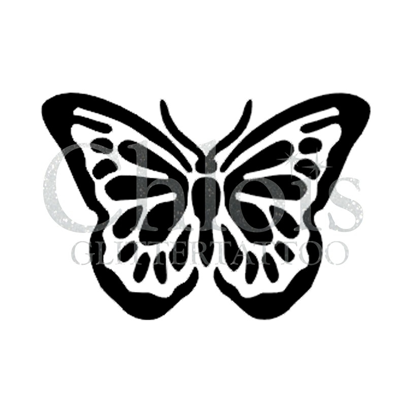 Chloïs Glittertattoo Sjabloon  Butterfly Bold (5 stuks)