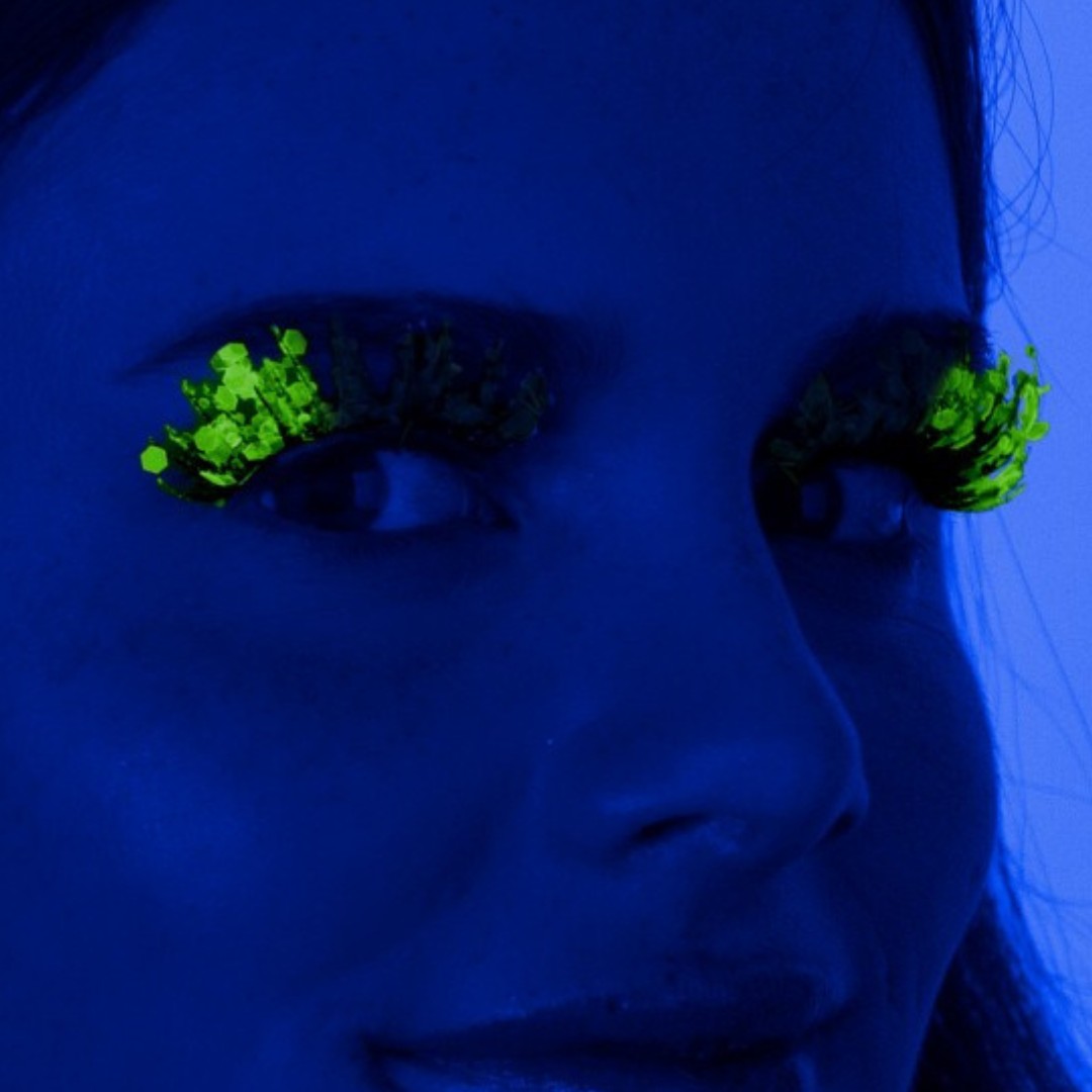 PXP Lime Fluoriserende glitter wimpers Barranquilla stijl PXP Lime Fluoriserende glitter wimpers Barranquilla stijl