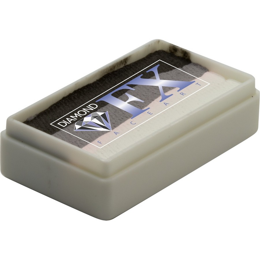 Splitcake schmink Urban van Diamond FX met grijstinten voor moderne en stedelijke ontwerpen, verkrijgbaar bij SchminkenGrime.nl