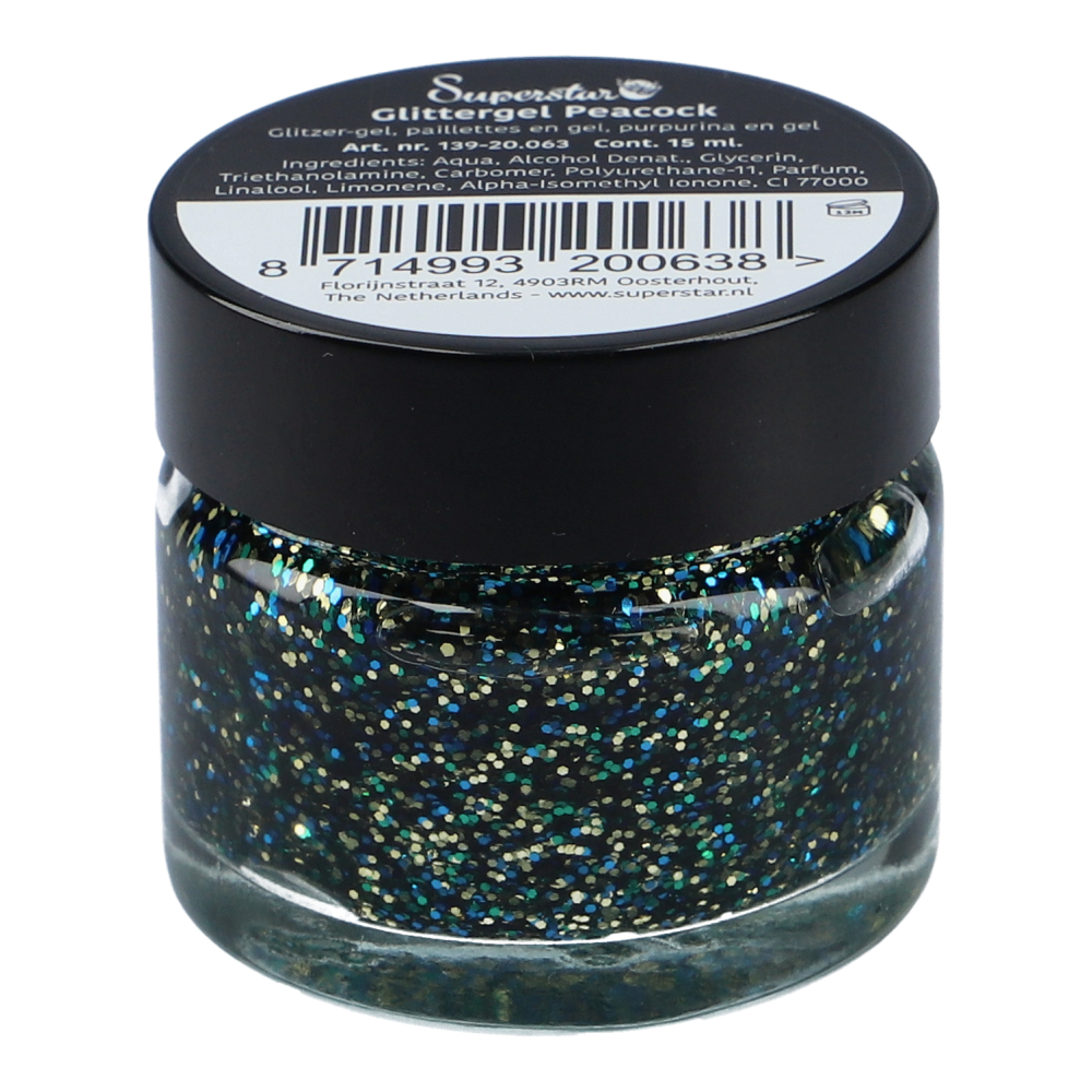 Superstar Glittergel Peacock (15ml)