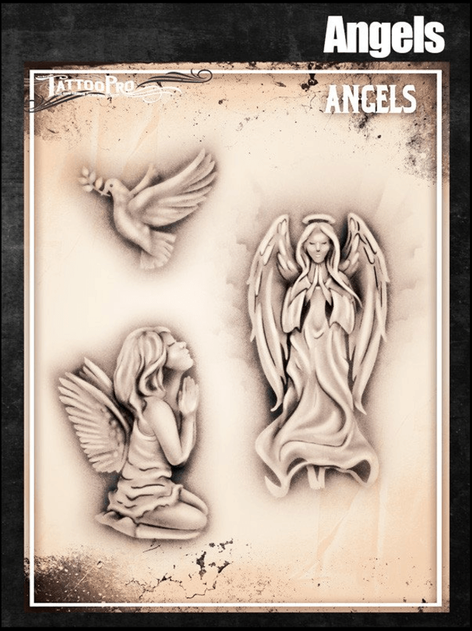 Wiser's Airbrush TattooPro Stencil – Angels