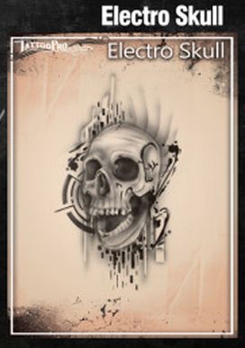 Wiser's Airbrush TattooPro Stencil - Electro Skull