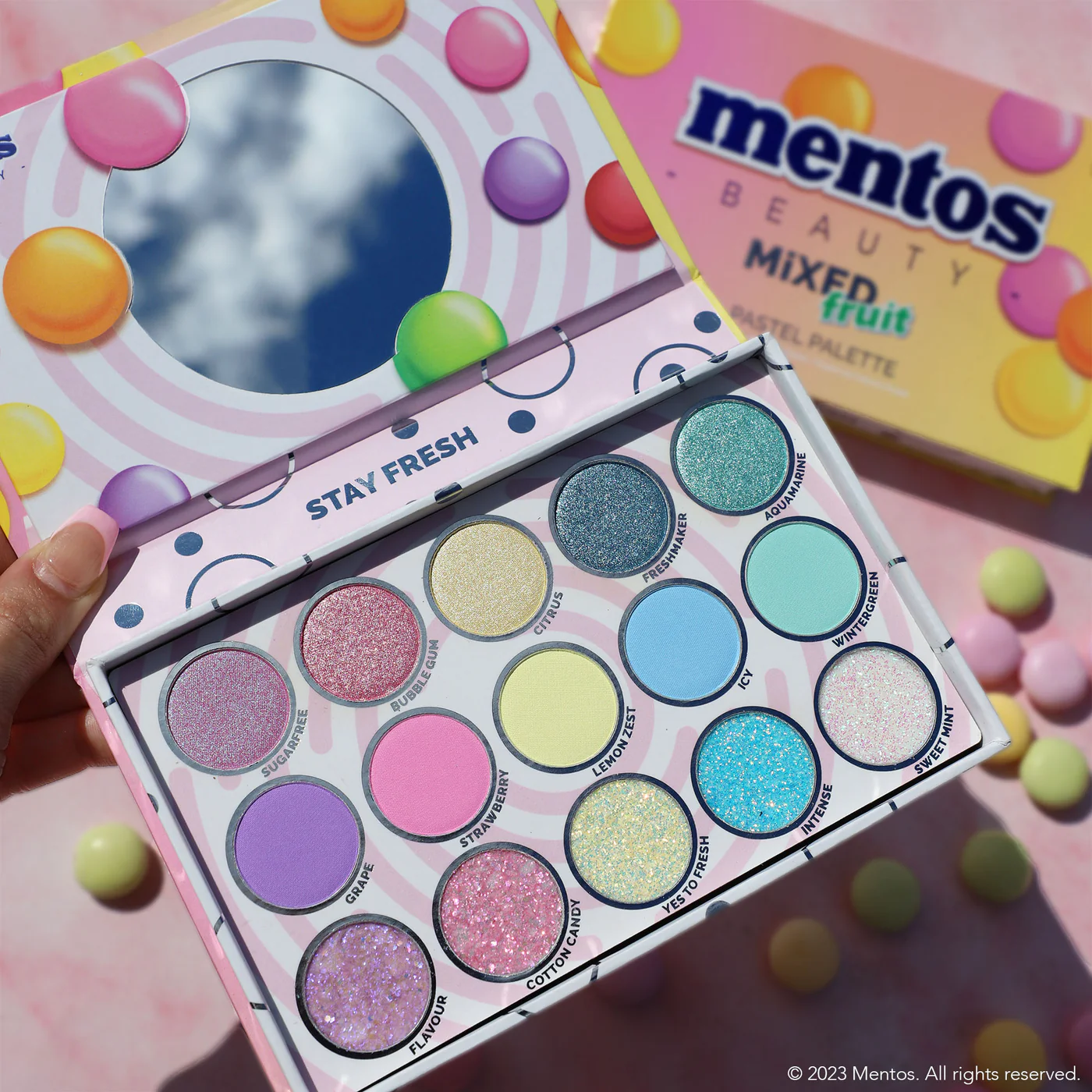 Rude Cosmetics Mentos Mixed Fruit Pastel Palette (15 Kleuren)