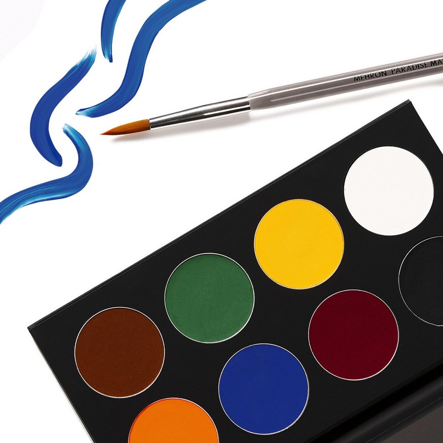 Mehron Paradise Makeup Penseel Medium Round 814, Mehron Paradise penseel van professionele kwaliteit, ontworpen door make-up artist Jinny, voor fijne lijnen en details verkrijgbaar bij SchminkenGrime.nl
