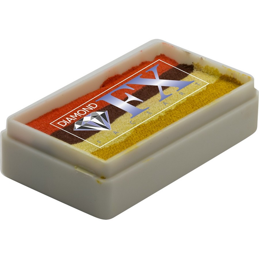 Splitcake schmink Gold Digger van Diamond FX met sprankelende goudtinten voor luxe schmink, verkrijgbaar bij SchminkenGrime.nl