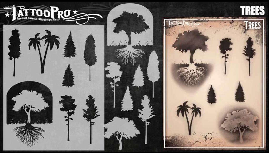 Wiser's Airbrush TattooPro Stencil – Trees
