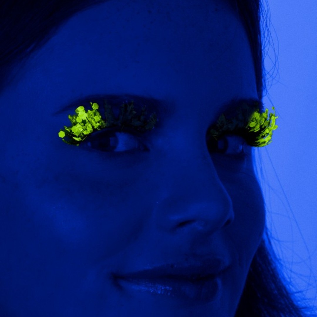 PXP Groene Fluoriserende glitter wimpers Barranquilla stijl