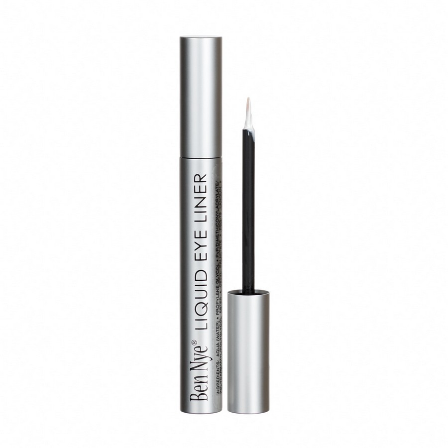 Ben Nye Liquid Eyeliner Wit, waterproof witte eyeliner met penseelapplicator, verkrijgbaar bij SchminkenGrime.nl