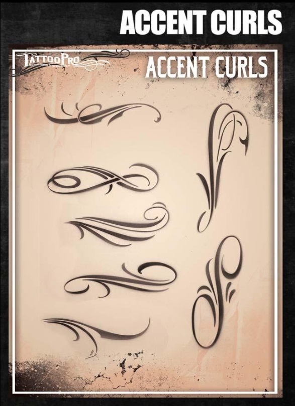 Wiser's Airbrush TattooPro Stencil – Accent Curls