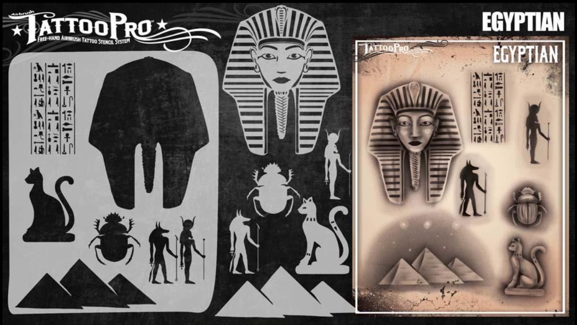 Wiser's Airbrush TattooPro Stencil – Egyptian