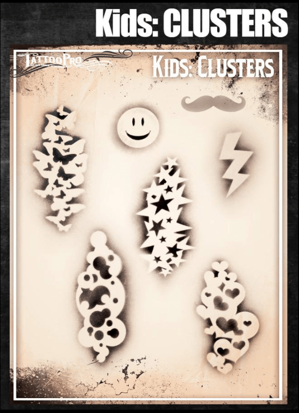 Wiser's Airbrush TattooPro Stencil – KIDS Clusters