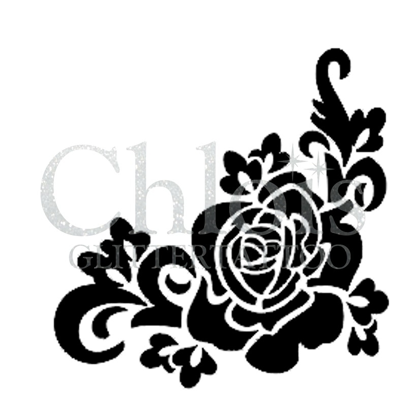 Chloïs Glittertattoo Sjabloon Rose Fleur (5 stuks)