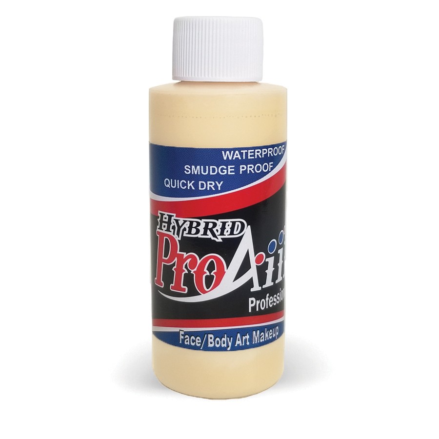 ProAiir Hybrid Mummy 60ml fles met beige-grijze airbrush schmink, ideaal voor basiswerk, zombies of klassieke filmlooks, verkrijgbaar bij SchminkenGrime.nl