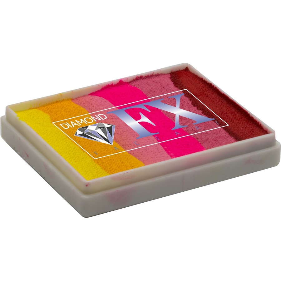 Diamond FX Splitcake Wild Berry van 50 gram met diepe bessenkleuren voor krachtige schminkstijlen, verkrijgbaar bij SchminkenGrime.nl