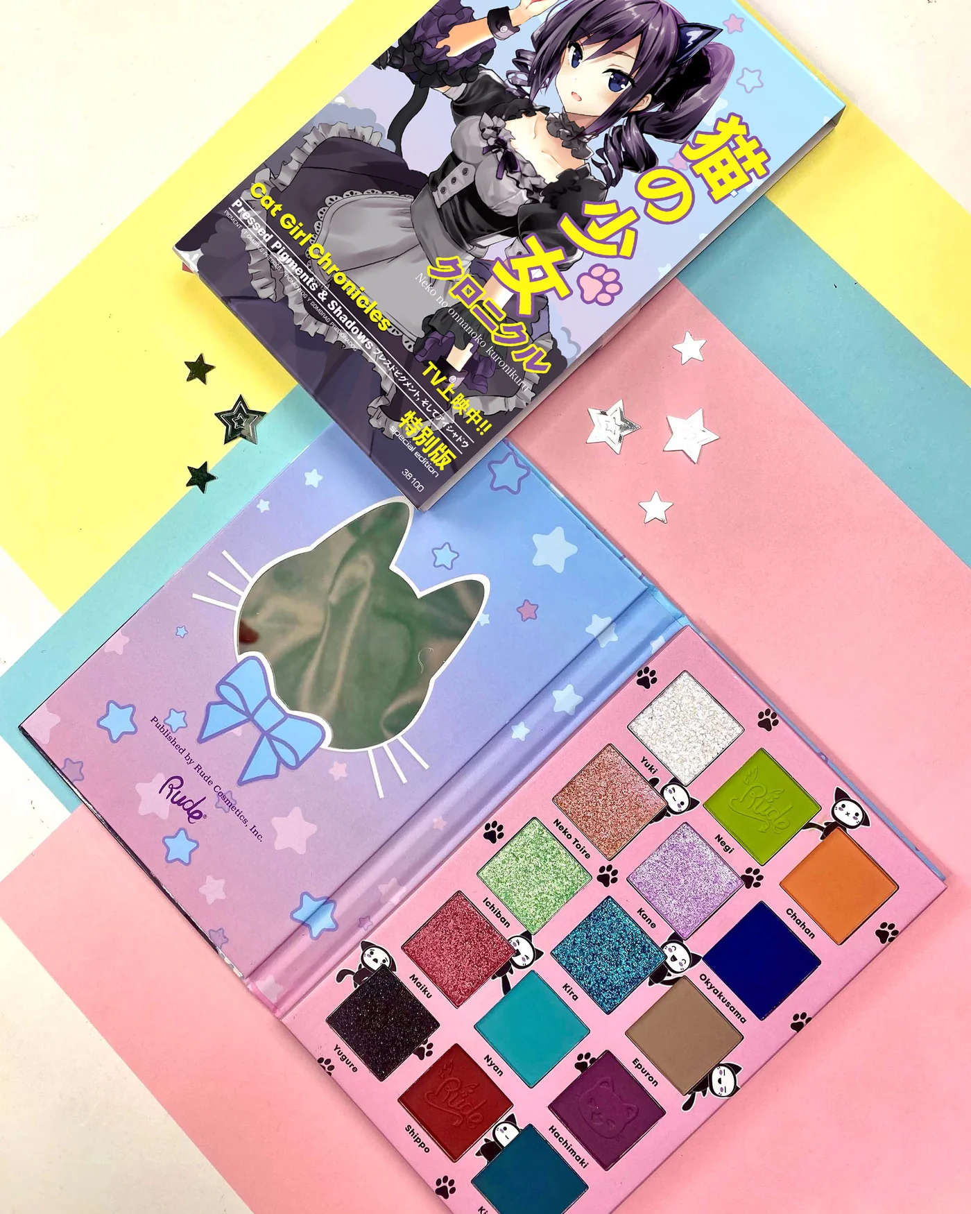 Rude Cosmetics Manga Collection Palette Cat Girl Chronicles (12 kleuren)