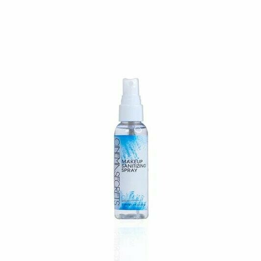 Cinema Secrets Makeup Sanitizing Spray 60ml – hygiëne voor make-up tools, verkrijgbaar bij SchminkenGrime.nl Cinema Secrets Makeup Sanitizing Spray 60ml, compacte desinfecterende spray om make-up oppervlakken snel en veilig te reinigen, ideaal voor onderweg of in je grimekit, verkrijgbaar bij SchminkenGrime.nl