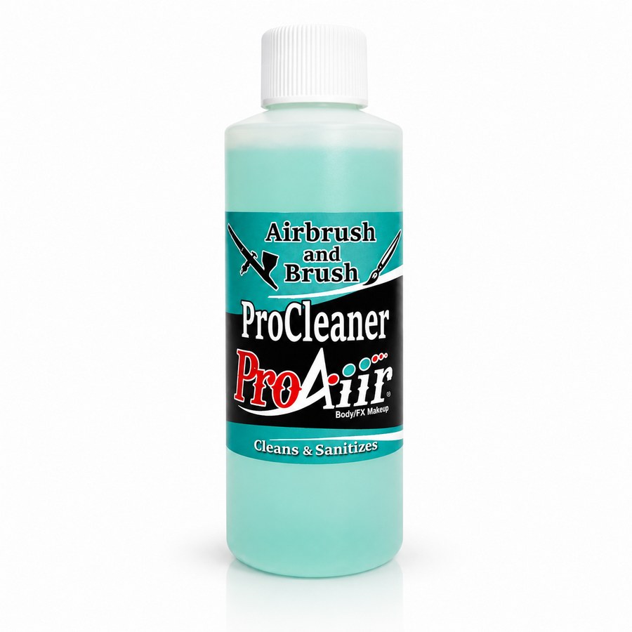 ProAiir ProCleaner 120 ml voor het reinigen en onderhouden van airbrushpistolen, penselen en make-up tools, verkrijgbaar bij SchminkenGrime.nl