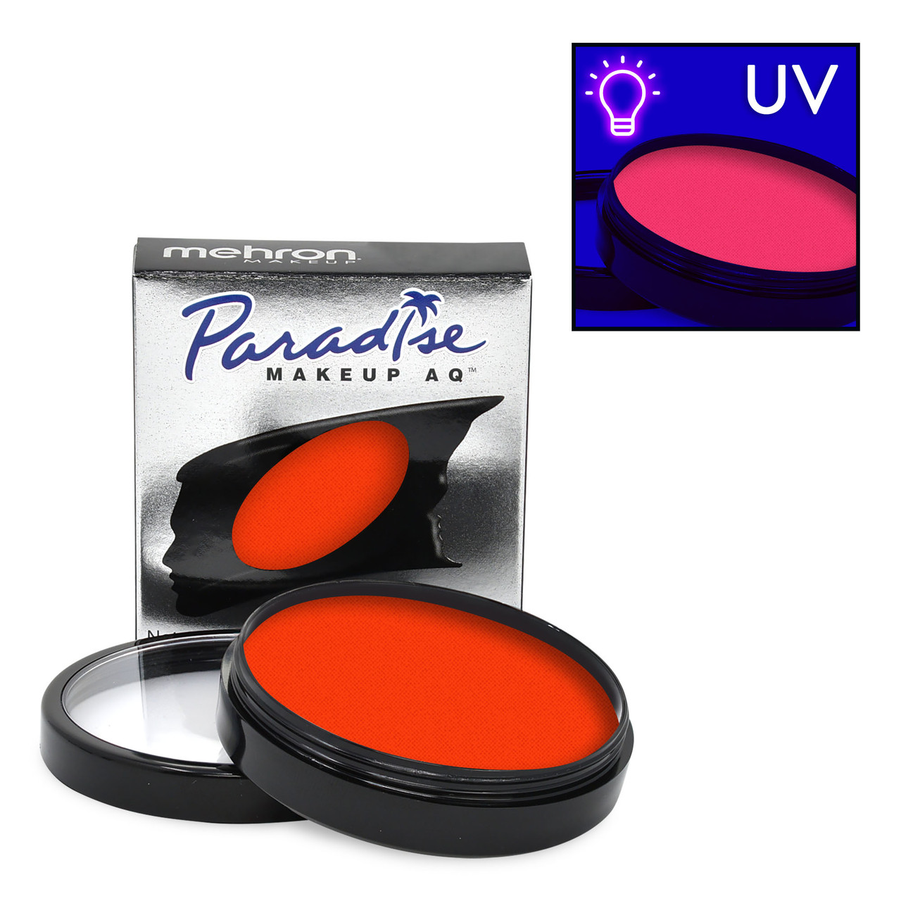 Mehron Paradise Makeup Neon UV Glow Supernova, Orange (40 gram)