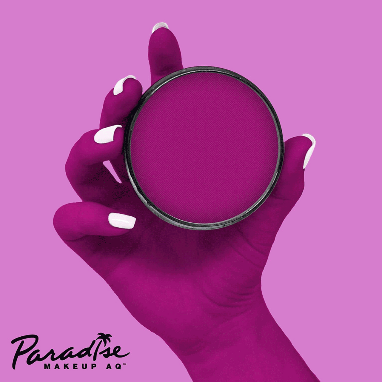 Mehron Paradise Neon UV Glow schmink in de kleur Nebula Purple (40gr), fluorescerend onder blacklight, verkrijgbaar bij SchminkenGrime.nl