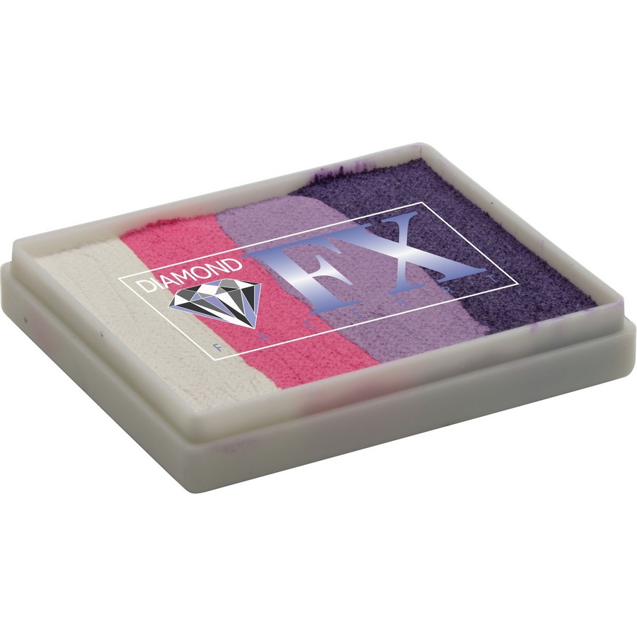 Diamond FX Splitcake Cotton Candy van 50 gram met pastelkleuren voor zachte en zoete schminklooks, verkrijgbaar bij SchminkenGrime.nl