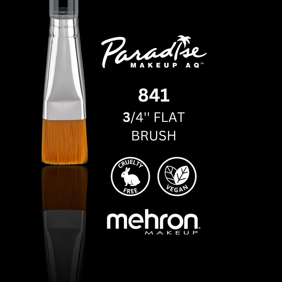 Mehron Paradise Prisma Penseel Square 3/4 Inch 841, penseel uit de door make-up artist Jinny ontworpen Mehron Paradise serie, voor grotere vlakken en bodypaint verkrijgbaar bij SchminkenGrime.nl
