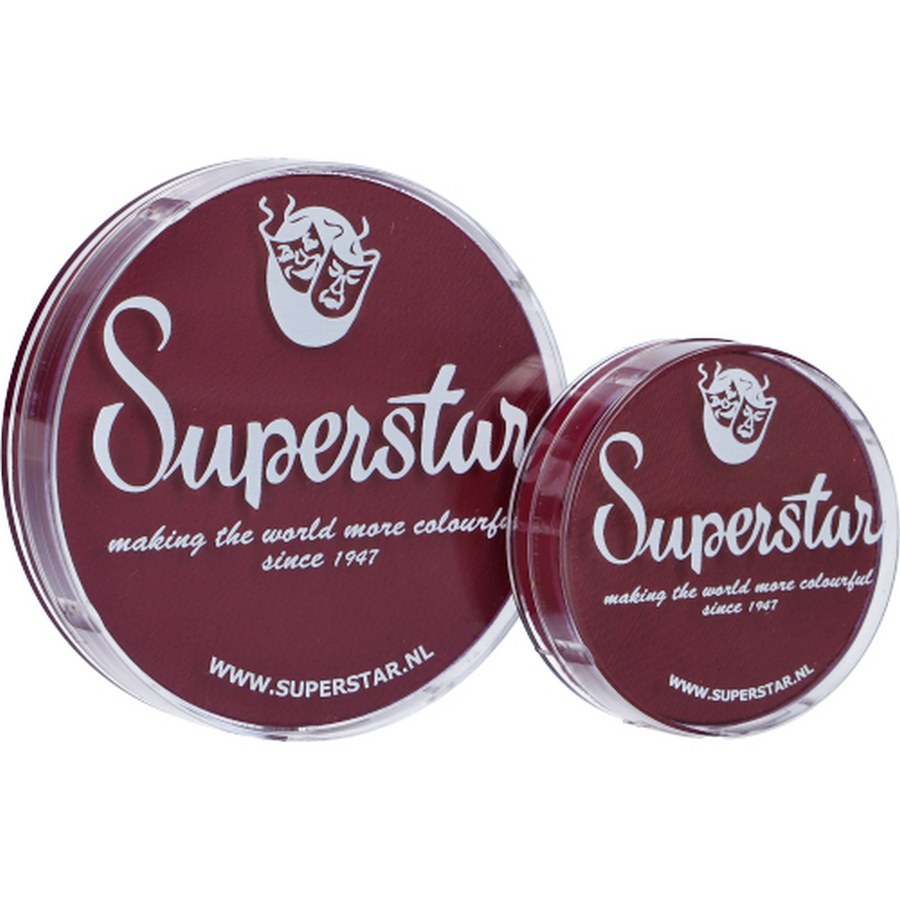 Superstar Schmink Berry Wine 227 45 gram, matte waterschmink op waterbasis voor het schminken van gezicht en lichaam verkrijgbaar bij SchminkenGrime.nl