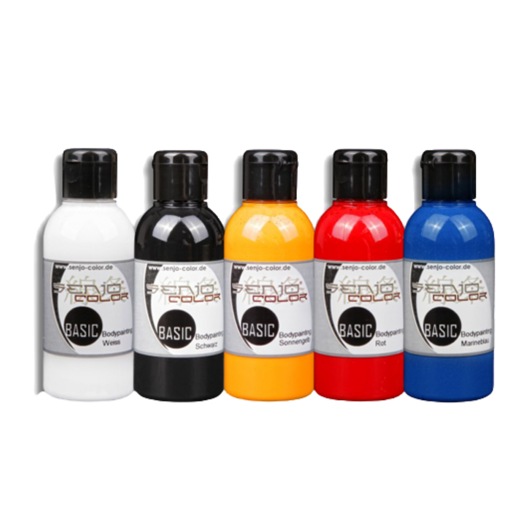 Senjo-Color Basis kleuren set 75ml airbrushschmink | Airbrushschmink waterbasis