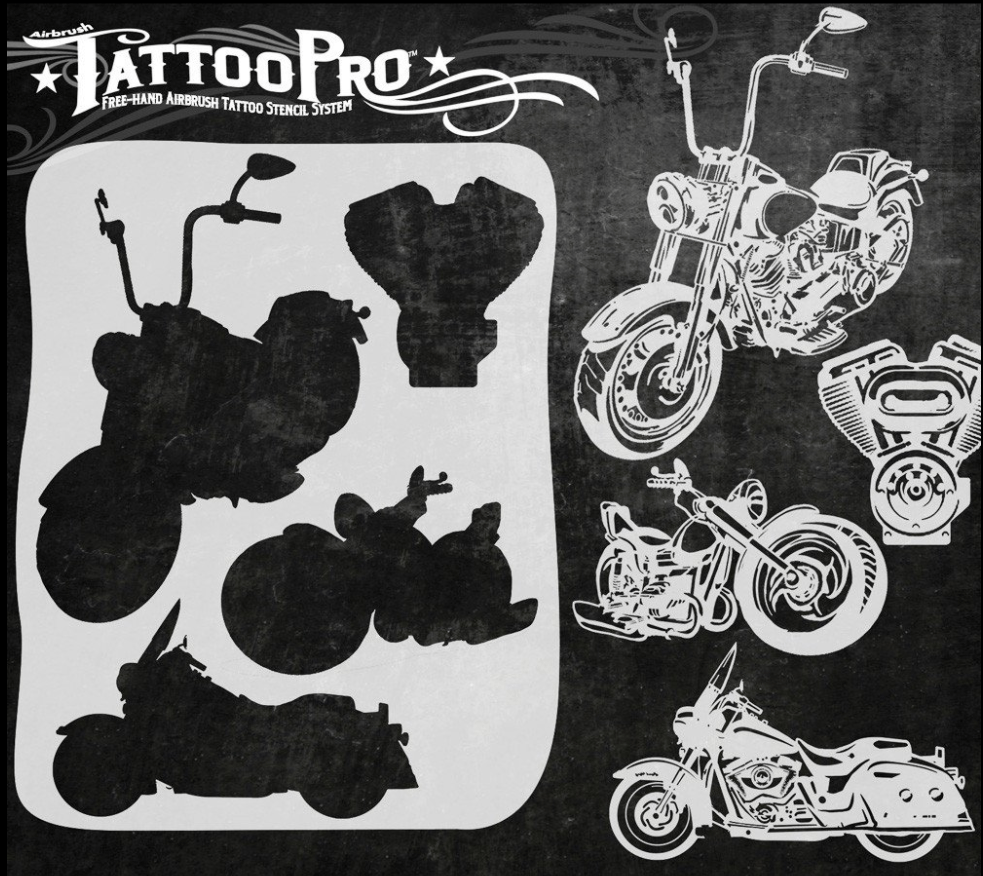 Wiser's Airbrush TattooPro Stencil – Motorcycles