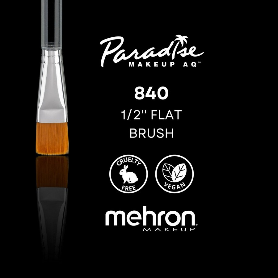 Mehron Paradise Prisma Penseel Square 1/2 Inch 840, penseel uit de door make-up artist Jinny ontworpen Mehron Paradise serie, voor grotere vlakken en bodypaint verkrijgbaar bij SchminkenGrime.nl